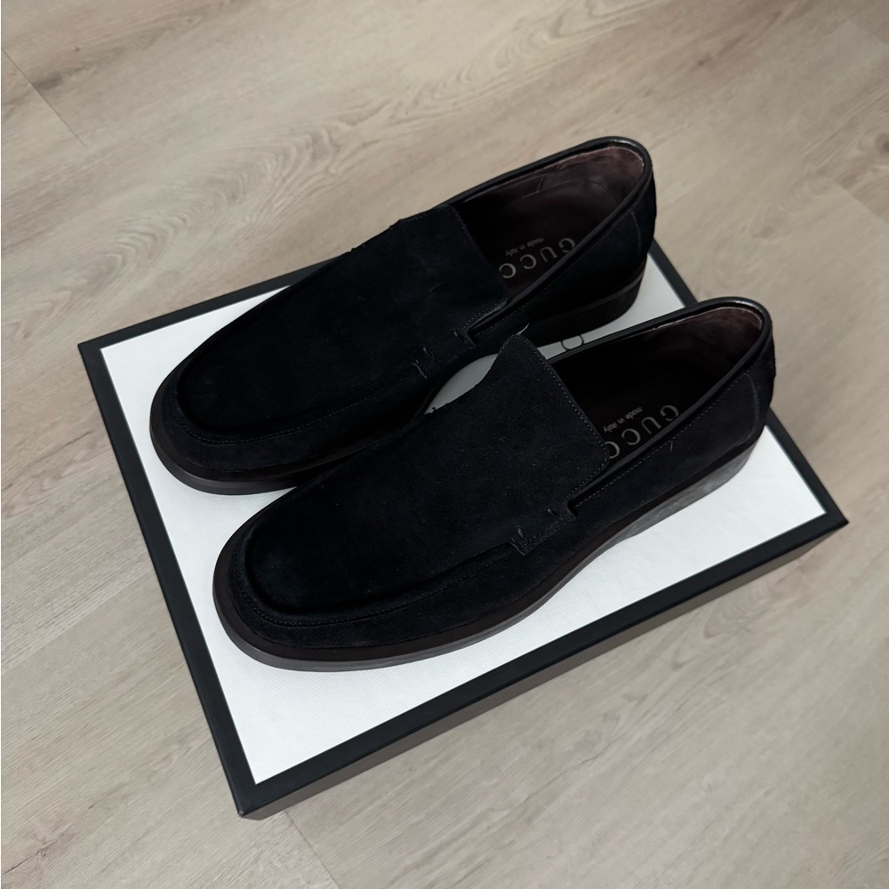 Gucci Black Men's Suede Loafers